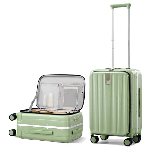 Hanke Hanke 20 Inch Carry-On Luggage with Wheels PC Hard Shell Suitcas — Size, capacity and configuration compared