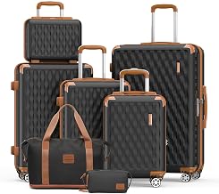 Melalenia Luggage Sets 7 Piece Suitcase Set, Hard Shell Carry on Lugga — Build quality and design details up close