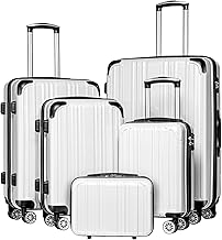 Coolife Luggage Sets, 5 Piece Durable Suitcase, Lightweight Carry on L — Key features at a glance